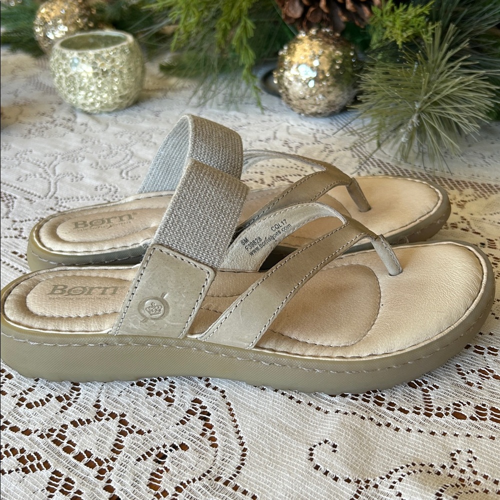 Born Women's Tan Beige Dual-Strap Sandals - Picture 4 of 8